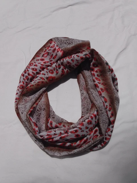 Murryville Girl Chiffon Infinity Scarf Multicolor Animal Print Neck Wrap