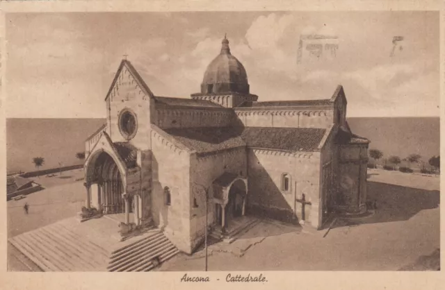 Cartolina *23 Ancona Marche Saluti Da Ancona Cattedrale Memoria Viaggiata 1941