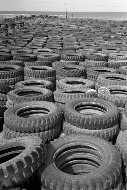 WW2 WWII Photo World War Two / US Army Jeep Graveyard on Okinawa Post War