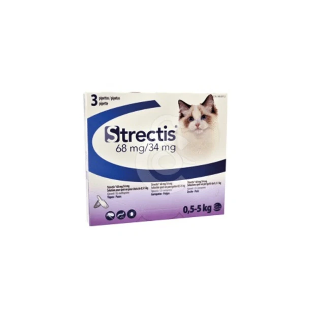 CEVA Pipetas Antiparasitarias STRECTIS GATO 0-5 kg, Fipronilo 68 mg/ (S)
