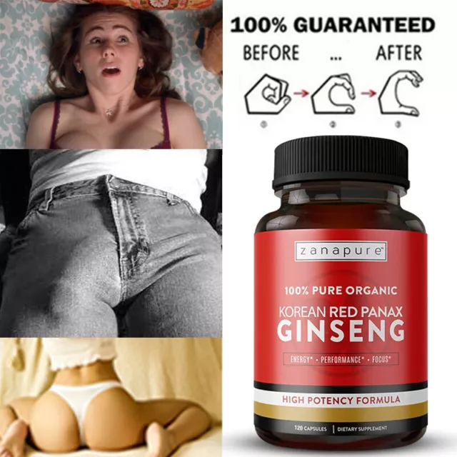 Korean Red Panax Ginseng 1500mg - Energy & Endurance, Male Testosterone Booster