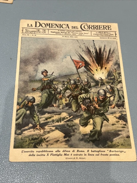 Carte Postale Militaire Historique RSI Xa Flottiglia Mas BTG C.T. Fulmine 1943 - Italie
