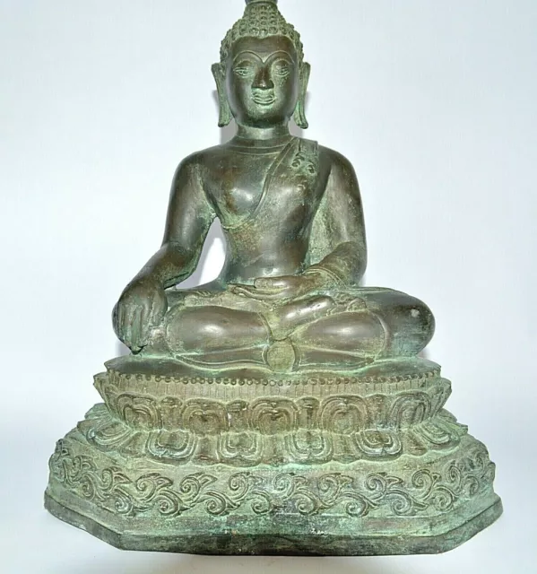 Antique Thai Bronze Buddha Statue