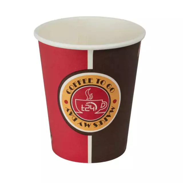 Hartpapier Pappbecher Kaffeebecher 200ml Coffee to go Einwegbecher 0,2l Coffee 2