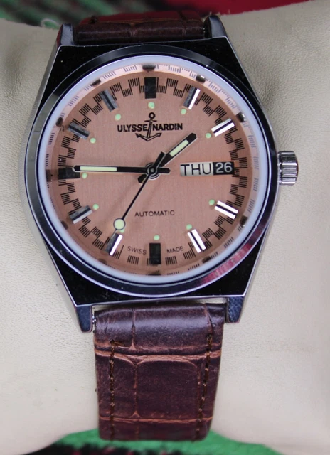 Vintage Ulysse Nardin Day/Date 25 J Automatic Swiss Movement Men's Wrist Watch