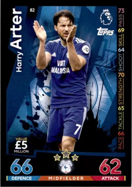 Match Attax 18/19 Harry Arter Cardiff City Base card No. 82