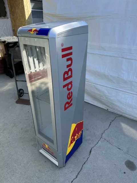 Red Bull slim Cooler  CCR commercial drink refrigerator Used Los Angeles