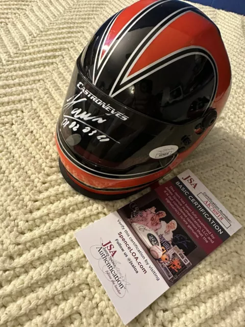 Helio Castroneves Signed Mini Helmet 1/2 Scale JSA Authenticated COA Indy 500