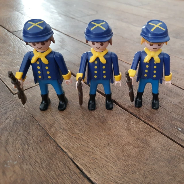 PLAYMOBIL 3783 3784 3785 Soldat Sudiste Western Nordiste Lot 4 EUR 49
