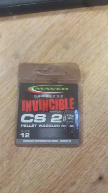 Maver invincible match hooks CS26 pellet waggler - size 12