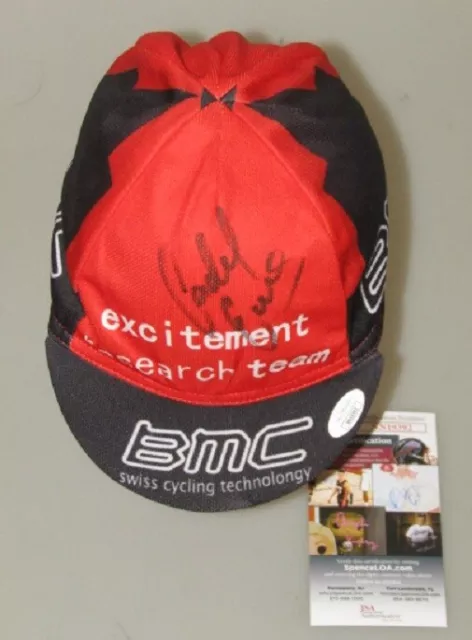 CADEL EVANS Hand Signed Cycling Cap + JSA COA