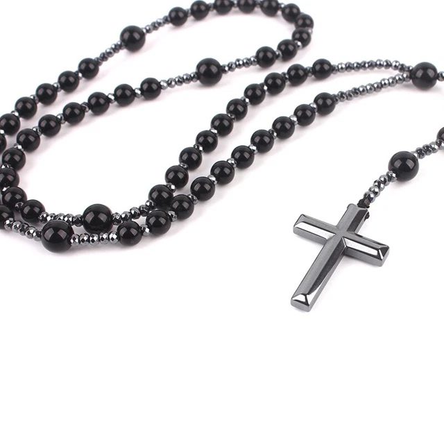 Antique Religious for Pendant Rosary Prayer Catholic Beads Rosary Necklace