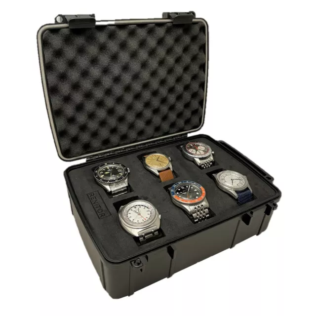RENITOR Six 6 Watch Travel Case Storage Box Ultimate Protection Waterproof