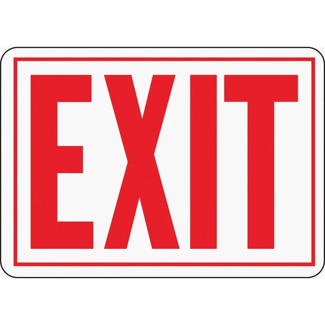 Hy-Ko Aluminum Sign, Exit SS-2W Hy-Ko SS-2W 029069107314 Aluminum