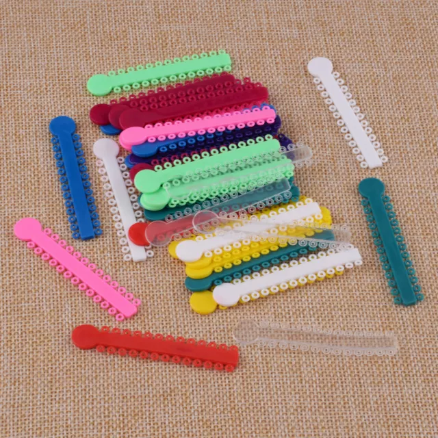 40sticks/Pack Dental Orthodontic Ligature Ties Multi-color Elastic Bands Rings