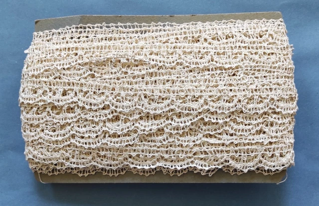 Dentelle Ancienne Du Puy - Bordure Main 8 Cm - 3 Morceaux 85/230/85 Cm - Occasion