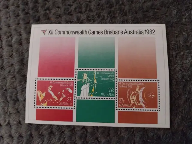 Australia Miniature Sheet 1982 Commonwealth Games Brisbane