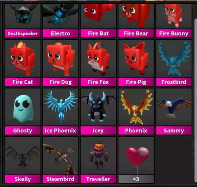 LOVE GUN HEARTBLADE HEART PET, 3 ITEMS TOTAL💕💖MM2 ROBLOX 💕💖FAST  DELIVERY!!