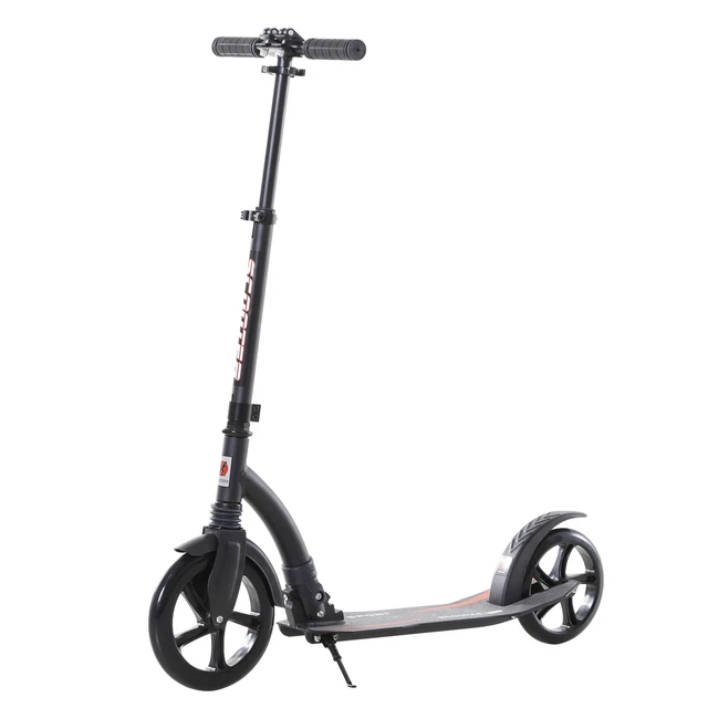 HOMCOM Teens Adult Kick Scooter Foldable Adjust Aluminum For Age 14+ Black