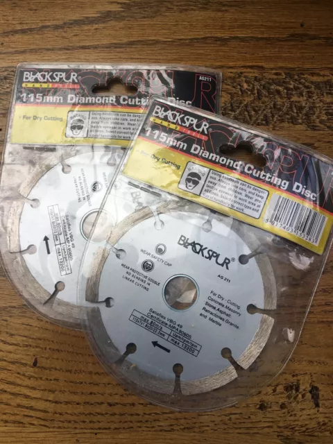 Blackspur Diamond Cutting Disc Set 115 x 1.8 x 7 x 22.2mm