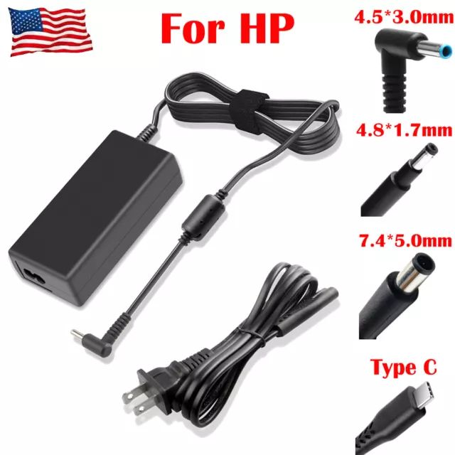 AC Adapter Charger For HP Pavilion ENVY Chromebook EliteBook Laptop Power Supply