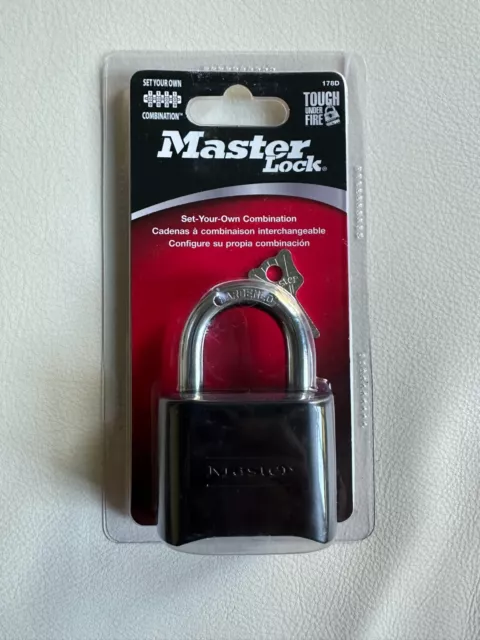 Heavy Duty Padlock Master Lock Set Your Own Combination In/Outdoor 178D