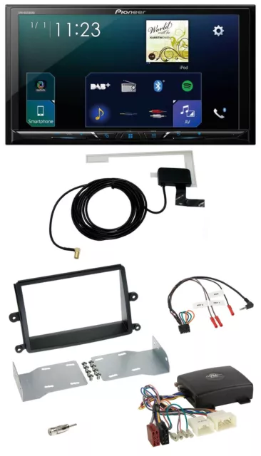 Pioneer 2DIN DAB USB Lenkrad Bluetooth Autoradio für Mitsubishi L200 08-15 Kit