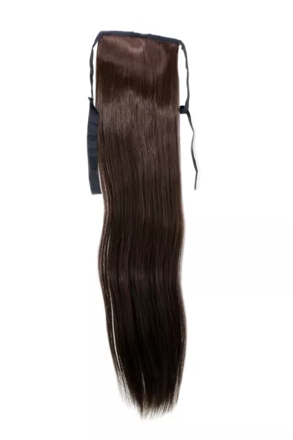 Postizo Trenza Braun Liso 45cm YZF-TS18-6 Banda Pelo Pinza Extensiones de Pelo