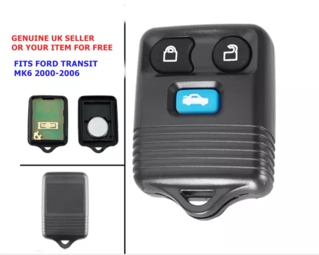 BRAND NEW 3 button FULL remote key fob for FORD TRANSIT OR CONNECT MK6 VANS