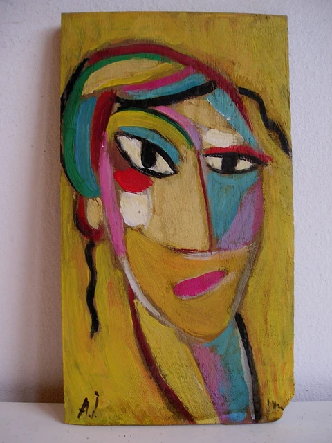 Mystischer Kopf Testa Mistica Olio Legno Avangurdia russa Russian avantgarde