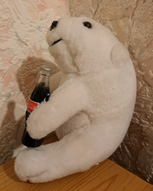 Vintage Coca Cola Polar Bear with Coke Soft Toy Plush 2