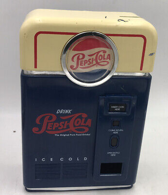 Vintage PEPSI COLA Retro Soda Vending Machine BANK (w/Coin Sorter) Plastic POP