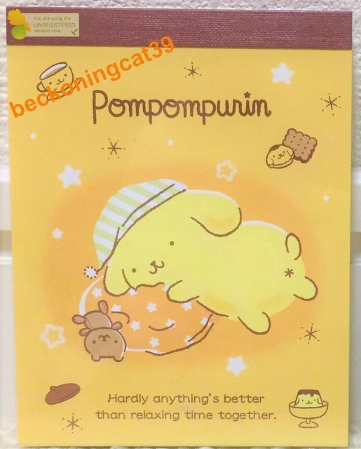 LAST Sanrio Character Pompompurin Mini Memo Pad 100 Kids Gift 2021 MADE IN JAPAN