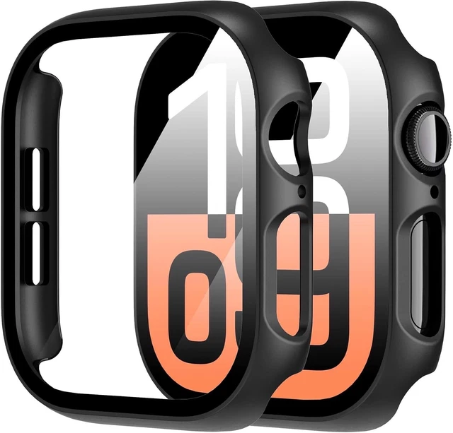 CUSTODIA COVER + Pellicola VETRO Temperato FULL per APPLE WATCH 10 46mm