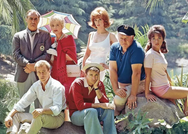 Cast of Classic TV Show Gilligan's Island Vintage Publicity Photo 8.5" x 11"