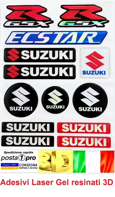 ADESIVI 3M SUZUKI GEL Resinati ala scritta e stemma logo MOTO 3D  molta scelta