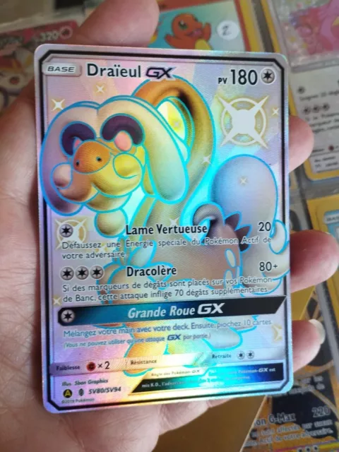 Carte Pokemon MEWTWO SV59/SV94 GX Secrète SHINY Soleil et Lune SL11.5 FR  NEUF