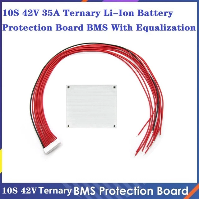 10S 42V 35A TernäRes Ion Protective Board BMS with Equalization 18650-Y9N6