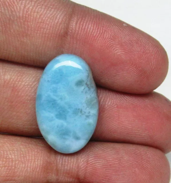 Larimar Cabochon Oval 17.10 ct Natural Loose Gemstone Cabochon Supply H 767