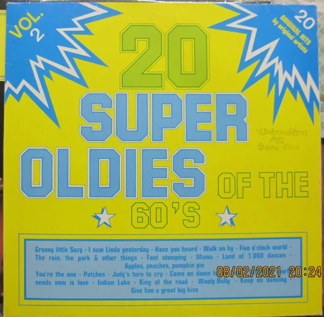 12" LP, Sampler, 20 Super Oldies of the 60`s,Vol.2, ARG Recods,NM