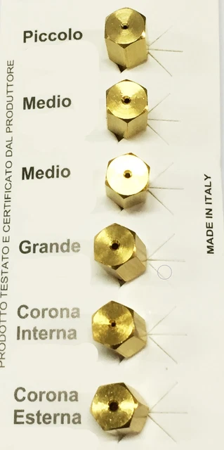 Ugelli Per Cucina A Gas - 5 Pezzi Passo 6 MB Per Metano, Marca Italiana, Per Bruciatori Fornelli - Foto 9