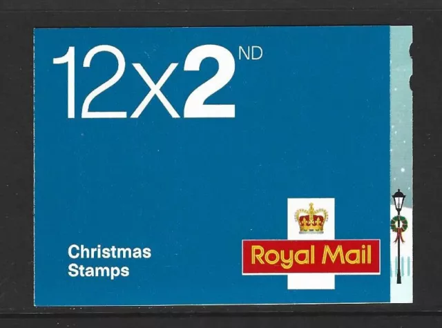 GB 2014 12 x 2nd CLASS CHRISTMAS STAMP BOOKLET LX47 CYLINDER W1