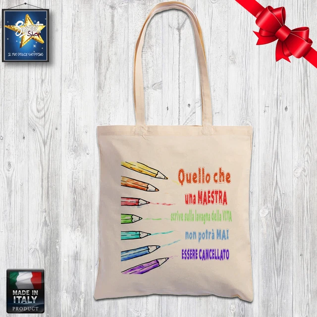 Colorfamily Shopper Maestra Regalo Maestra Grazie Maestra Ideale Come - Foto 2