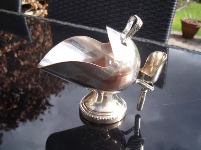 Silver plated Sugar Scuttle & Scoop.