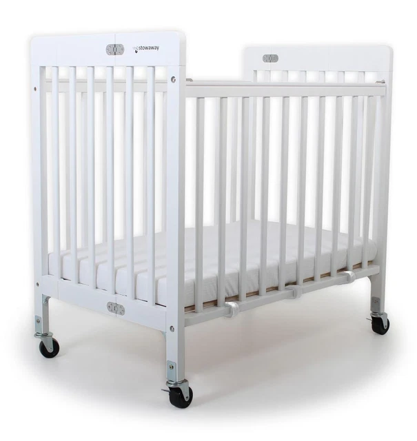 Valco Baby Stowaway Foldable Wooden Cot (White)