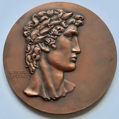 Médaille Medal Auguste Trémont Peintre sculpteur Julien Lefèvre Luxembourg 1980 