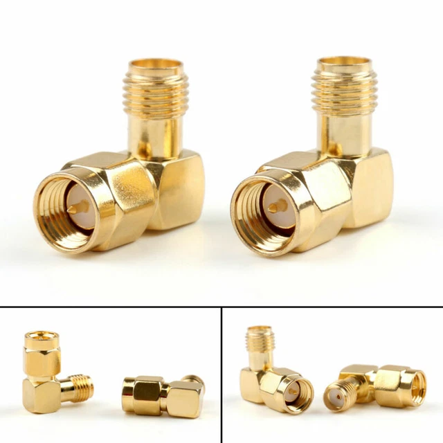 SMA Femelle Jack To SMA Male Fiche Right Angle RF Connecteur Adaptateur A