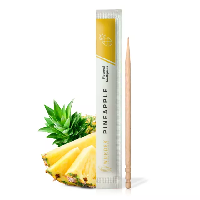 Palillo de dientes milagro con sabor - 100 palillos de dientes embalaje individual piña