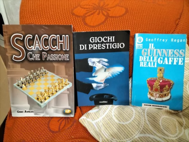 Lotto N.3P.Z.Scacchi che passione di G. Avolio+Giochi Di Prestigio+Il Guinness.