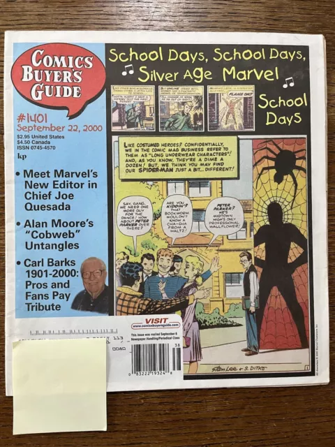 COMICS BUYER'S Guide #1401 September 2000 Silver Age Marvel